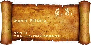 Györe Mihály névjegykártya