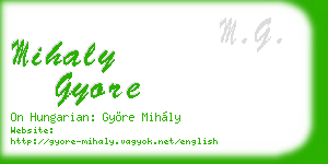 mihaly gyore business card