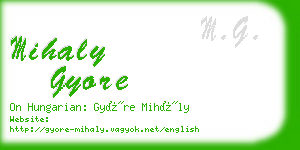 mihaly gyore business card